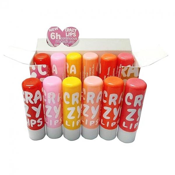 Crazy lips trending lipstick 4 Color Lip Balm Pack of 12 CZ-12L (multicolor, 400 g)
