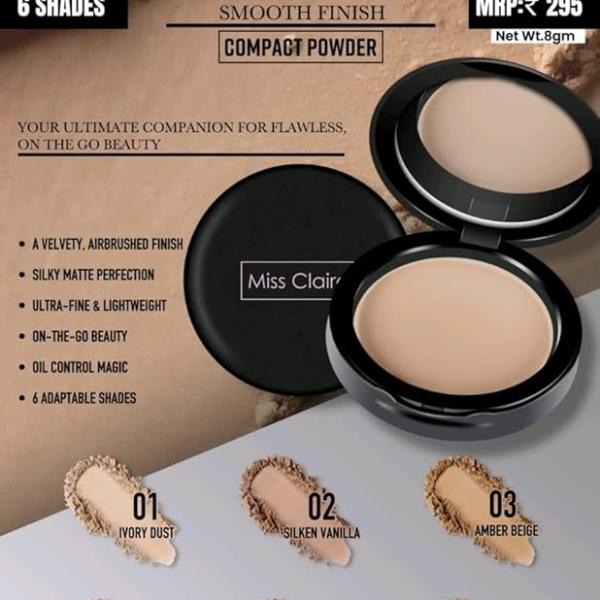 Miss Claire HD Smooth Finish Compact Powder 8gm (Sand Dune ) 04