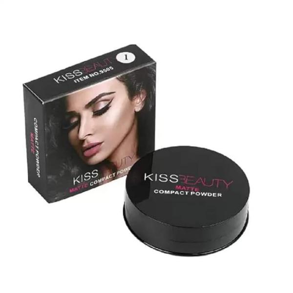 Kiss Beauty Cake Matte 2 in 1 Compact Powder, Beige, 20 g 01