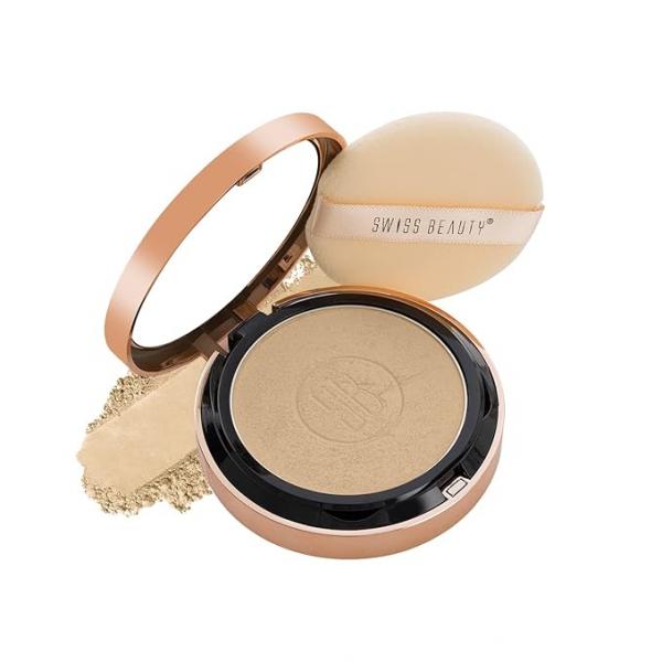 Swiss Beauty Silky & Smooth Oil Control Powder, Face MakeUp, Shade 04 - Natural Beige, 6.5g