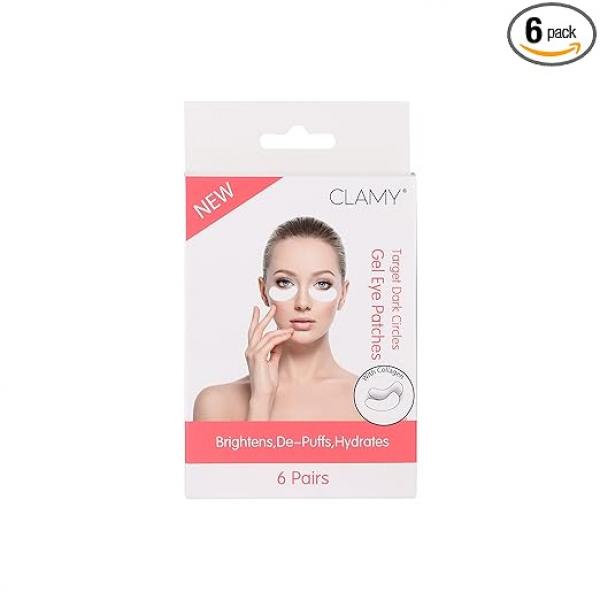 CLAMY Gel Collagen Eye Masks Sheet Patch To Reduce Dark Circles (Pack Of 6 Pairs)