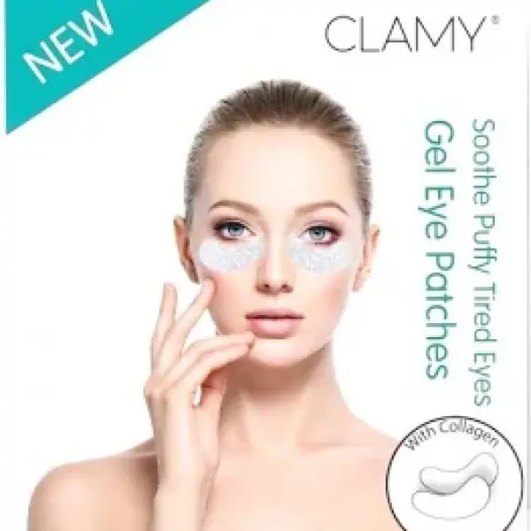 Clamy Gel Collagen Eye Masks Sheet Patches For Soothing Puffy Tired Eyes (120 g)