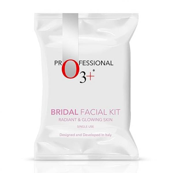 O3+ Bridal Facial Kit for Radiant & Glowing Skin - Suitable for All Skin Types (60g+69ml, Single Use)