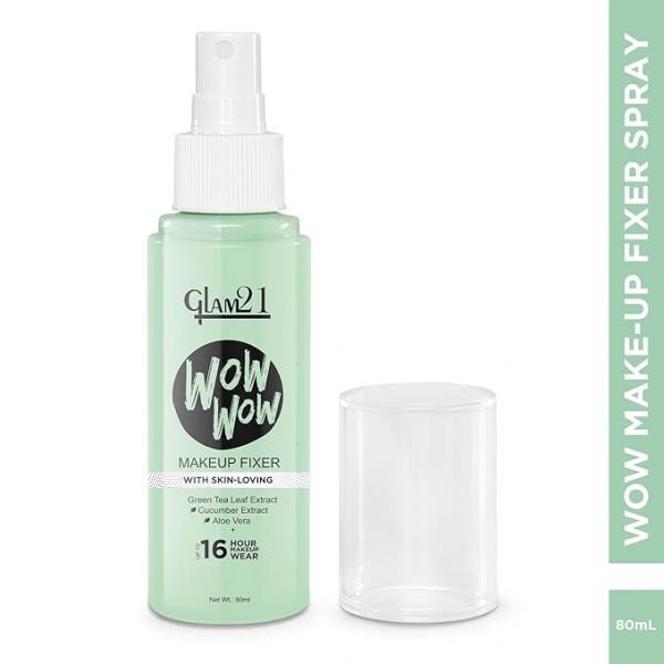 Glam21 Wow Matte Fix Setting Spray for Face Makeup | Lightweighted | 16-hour makeup lock |Hydrates and soothes skin| Long Lasting Makeup Fixer Spray for All Skin Types