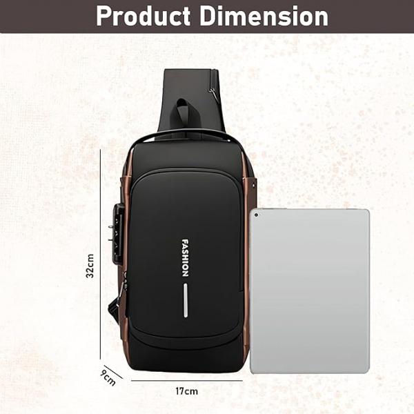 Bag For Men & Women Shoulder Bag USB charging bag Charging backpack with power bank Tech port Backpack